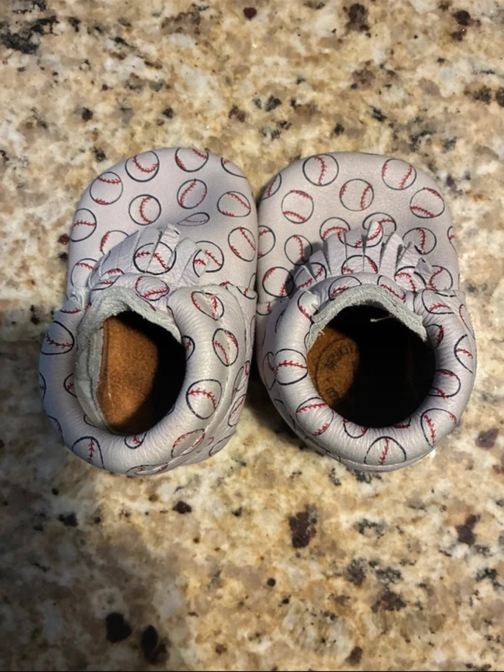 Freshly Picked Boys Leather Moccasins. Size 1.